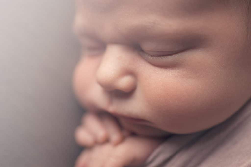 Newborn baby facial profile