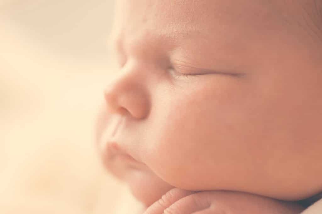 profile images of newborn baby's face