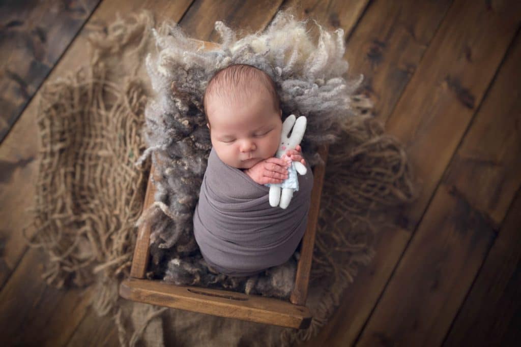 Studio portrait of a newborn baby by Dawn Martin Photography