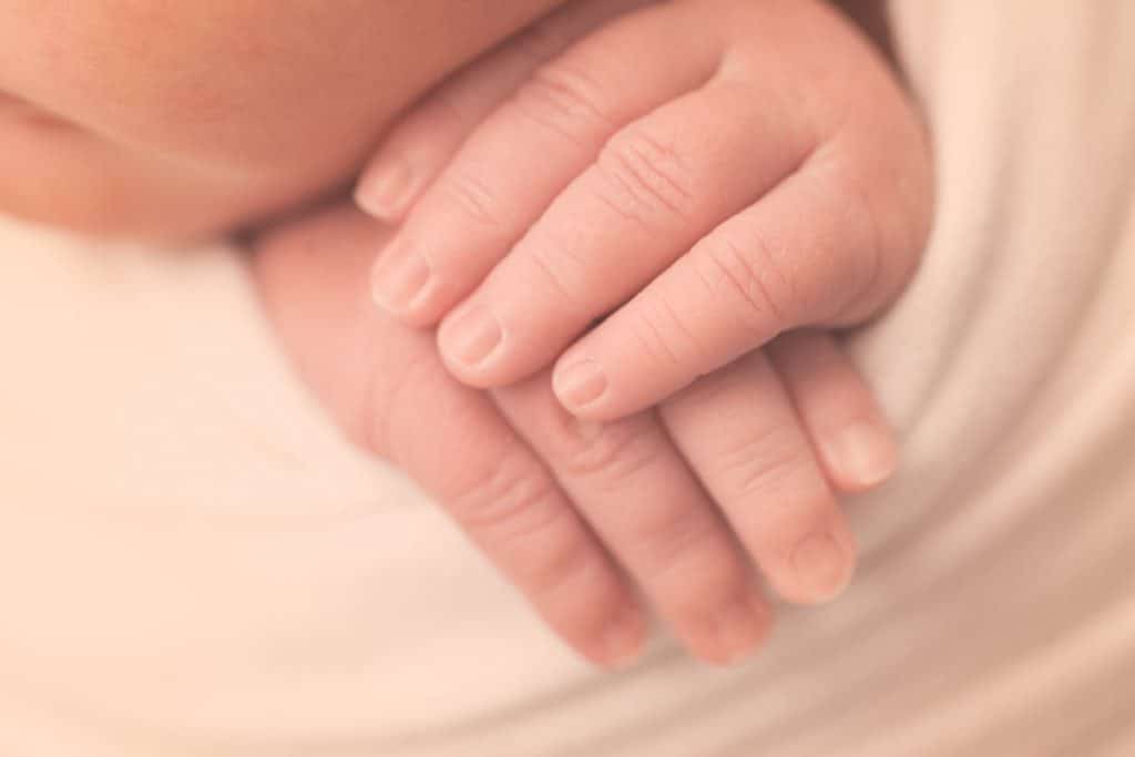 newborn baby's fingers